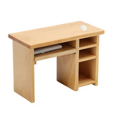 1:12 Miniature Small Computer Desk Furniture Model With Mouse And Keyboard Models Dollhouse Accessories