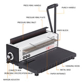 Manual spiral metal 34 hole square 4X4mm photo album A4 paper binding punching hine TD-1500B34