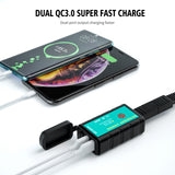 Motorcycle Dual Charger SAE to USB Adapter with On/OFF Switch Support QC3.0 PPS DCP FCP SCP AFC MTK PE For iPhone Samsung