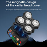 RESUXI Jk-1368 New Graffiti Electric Shaver Magnetic Head Bald Hair Clipper Wireless Charging Men's Razor.