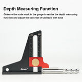 Gauge Aluminum Alloy 0-50mm Dual Scales Home DIY Woodworking Height Measurement Tool Tablesaw Depth Measuring Ruler