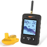 menu Russian Menu Wireless Sonar Portable Fish Finder Sensor Echo Sounder Alarm River Lake Sea Bed Live 135ft/45M