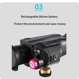 DT18 New 1080p for Hunting Digital Infrared Optical 8X Night Vision Monocular 0.5M-1000M Range Telescope