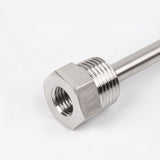 10mm Outer diameter 100mm ThermowellThread 1/2" (DN15) Stainless Steel 304 Waterproof Solar Temperature Sensor