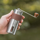 1pc, Stainless Steel Coffee Bean Grinder, Portable Hand Coffee Bean Grinder, Outdoor Folding Portable Small Hand Grinder