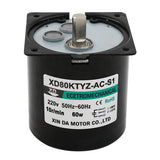 80KTYZ AC 220V Micro Slow Speed hine 60W Permanent Magnet Synchronous Small Motor Adjustable Direction