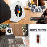 Portable Bluetooth Desktop CD Player for Home Timer Built-in HiFi Speakers with LCD Screen Display Boombox FM Rad