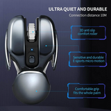 PX2 Metal 2.4G Rechargeable Wireless Mute 1600DPI Mouse 6 Buttons for PC Laptop Computer Gaming Office Home Waterproof Mouse