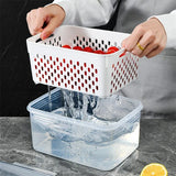 Refrigerator CA, fresh fruit and vegetable organizer, drainage basket, lighting container, storage room, kitchen organizer