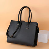 Laptop Women 15.6-Inch Computer Work Leather Handbag Business Office Bag
