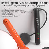 Intelligent voice jump rope with Smart Counter With HD LED display Adjustable Steel Skipping Rope for Fiess and Workout