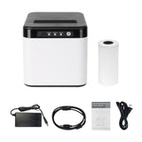 80mm Receipt ESC/POS Thermal Printer Desktop Direct Print USB+LAN Connection High Efficiency w/ Auto Cutter Large Paper
