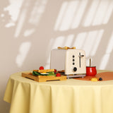 1pc EU PLUG 2 Slice Toaster Retro Stainless Steel Toaster With Cancel, Defrost Function And 6 Bread Shade Settings Brea