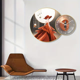 1pc, Modern Luxury Wall Clock - Fashionable Women's Wall Art for Living Room Decor and Mother's Day/Birthday Gifts