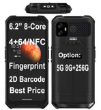HiDON Cheapest 6.2 inch Android PDAs, 8-core fingerprint 2D Barcode scanner industrial PDA Android, Handheld PC with NFC