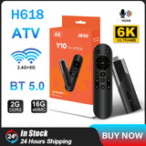 M98 Y10 ATV Mini Stick Android 13 H618 Quad Core Cortex A53 Support 6K Video 4K 5G Wifi BT5.0 Voice Remote Smart TV Box iptv