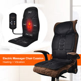 Electric Heating Vibration Waist Massager for Chair Office Lumbar Neck Cushion Shoulder Back Massage Mat Home Car Use