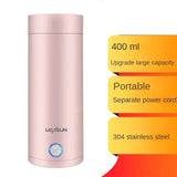400ML Portable Electric Kettles Tea Coffee Kettle Mini Travel Boil Water Stewable Keep Warm Appliances Thermo Anti-Scald Bottle