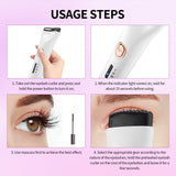 Heat Curg Eyelash Curler 3 Modes Electric Eye Lashes Portable Heated Eyelashes Curls Comb Long Lasting Makeup Tools
