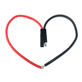 30cm 10AWG Single Ended Inout / Output DC Power Automotive Extension Cable Solar Panel Battery SAE Plug