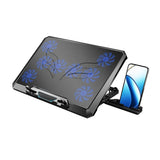 Mesh Design Cooler Stand Adjustable Laptop Pad with 8 Fans Strong Airw Low Noise Usb for Notebook