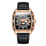 GUANQIN New Luxury Mechanical Leather Mens Watches 50M Waterproof AR Sapphire mirror Watch For Men Automatic Date Luminous Watch