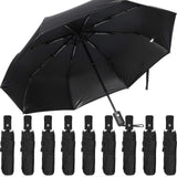Compact Umbrella, Black, 38.5 in Diameter, 1 lb Weight, Windproof and, pack of 9 Ref: 5555