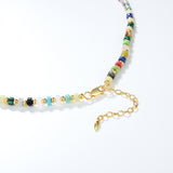 European And American Multi Gem Turquoise Shoushan Stone Necklace