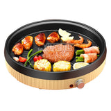 34cm Household Electric Hot Pot - Multifunction Non-stick Barbecue for BBQ and Pizza
