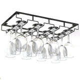 Goblet Iron Wine Rack Glass Holder Under Cabinet Tool Bar Hanger Stemware Stand Hanging Shelf