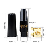 3pcs Set Professional Saxophone Mouthpiece+Clip+Clip Cap for Alto/Soprano Sax NEW