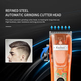 2023 New Lcd Display Fine Steel Cutter Head Hair Clippers Kemei Km-Tm2860pg Fast Charging Haircut Machine Hair Trimmer