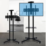 50KGS LCD Vertical TV Brackets Mobile Stand or Trolley For 32"-65" Teion