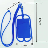 For Smartphones Silicone Sports Mobile Ring Holder Case Cell Phone Neck Strap Lanyard Key Rope