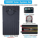 110V/220V System 300W ETFE Solar Panel+150A Charge Controller+4000W 6000W 8000W Inverter Power Generation Kit