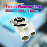 90mm Cover 32mm Massage Chromed PVC Straight Type Bathtub Bubble Hot Tub Water Jet Nozzle