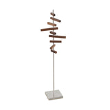 Scale Miniature Dollhousel Wind Vane Shape Clothes Floor Hanger Model For 1/6 BJD Blyth Doll Furniture Durable Black Walnut