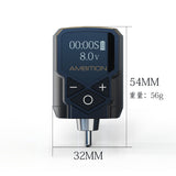 Newest Ambition Wireless Tattoo Battery Power Supply RCA Interface 1950amh portable LCD Display For Rotary Machine Fast Charger