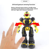 Intelligent mechanical combat police early education robot, children's remote-controlled electric robot toy