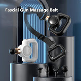 New Fascial Muscle Relaxing Vibration Massager Low Noise Multifunction Massage-Head and Belt Body Relaxer Massage Gun
