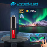 TV98 ATV Mini TV Stick Android 14 Allwinner H618 Quad Core Cortex A53 8K HDR 3D Voice Remote WIFI 4G 5G BT5.0 Smart HD player