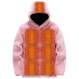 Women USB Heating Hoodies Men Vintage Gothic Heated Jacket Long Sleeve Fleece Streetwear Loose Coats Haruku Sweatshirts