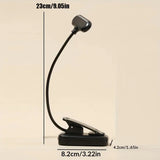 Book with clip, battery powered flexible reading light, portable night light for room decoration, 1 unit