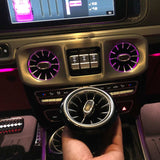 4pcs 64 Color Front LED Turbine Air Vent Ambient Light Kit Replacement for Mercedes-Benz G-Class W463 W464 2019 2020 2021 ABS+PC