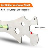 2 Piece Bathroom Multi-Function Wrench Scale Tool Kit Special Wrench Tool With Horizontal Shower Faucet Installation Silver