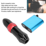 Tattoo Pen Adjustable Voltage Low Noise Tattoo Machine Aluminum Alloy Frame with Power Supply Wireless Foot Pedal for Beginners