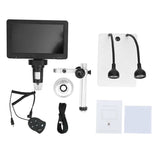 12MP High Definition 7in 1200x Industrial Electric Digital Microscope Mobile Phone Repairing microscopio digital para electroni