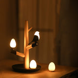 Magpie Bird USB Charger Night Intelligent Vibration Induction Desk Lamp Small Eggs LED Light Home Decor