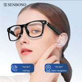 Glasses Wireless BT 5.0 Sunglasses Outdoor Smart Sport Hands-Free Call Music Headphone Anti-Blue Eyeglasses