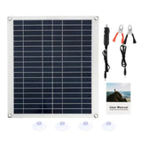 20W Portable Solar Panel Double USB 18V Metal Border Silicon Solars Panels with Car Charger Crocodile Clip for Camping